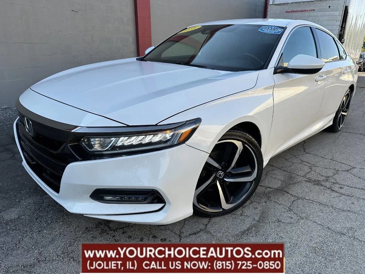 White 2018 Honda Accord Sedan Sport 1.5T for sale in Joliet, IL
