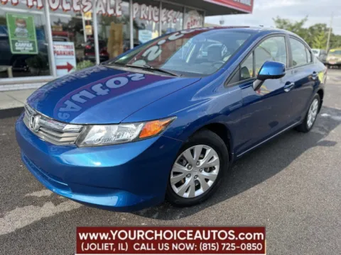 Blue 2012 Honda Civic Sdn LX for sale in Joliet, IL