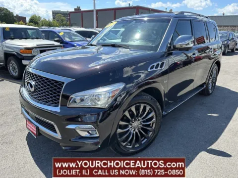 Black 2015 INFINITI QX80 Base AWD 4dr SUV for sale in Joliet, IL