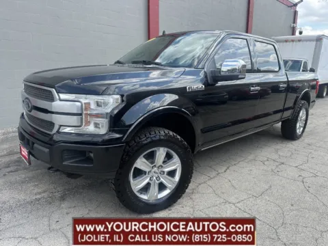 Black 2018 Ford F-150 Platinum 4x4 4dr SuperCrew 6.5 ft. SB for sale in Joliet, IL