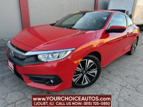 Red 2016 Honda Civic Coupe EX-L for sale in Joliet, IL
