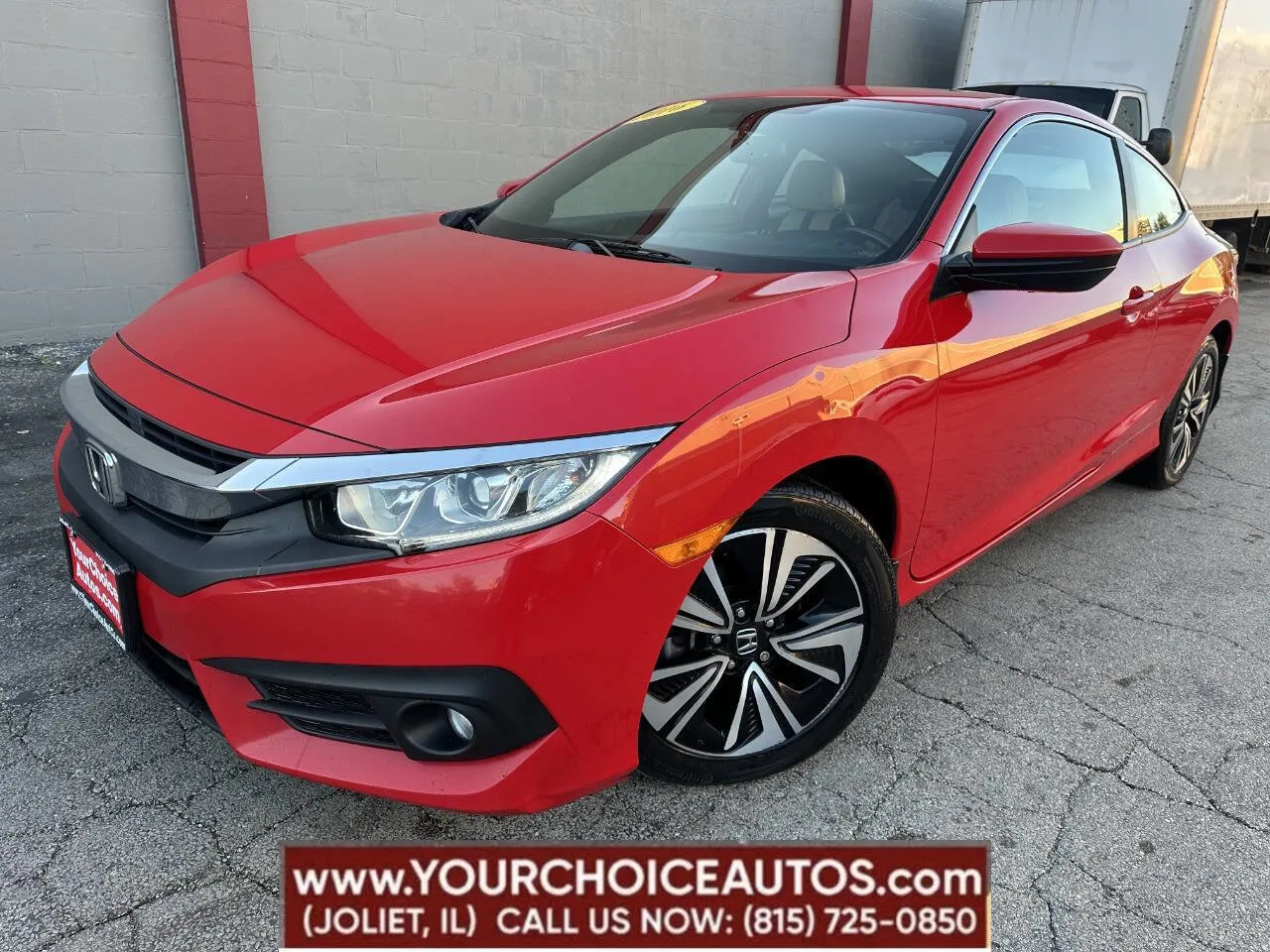 Red 2016 Honda Civic Coupe EX-L for sale in Joliet, IL