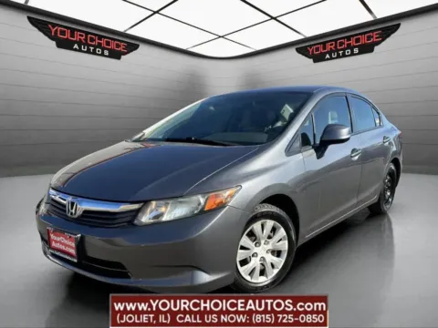 Gray 2012 Honda Civic Sdn LX for sale in Joliet, IL