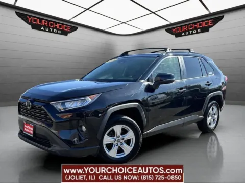 Black 2019 Toyota RAV4 XLE for sale in Joliet, IL