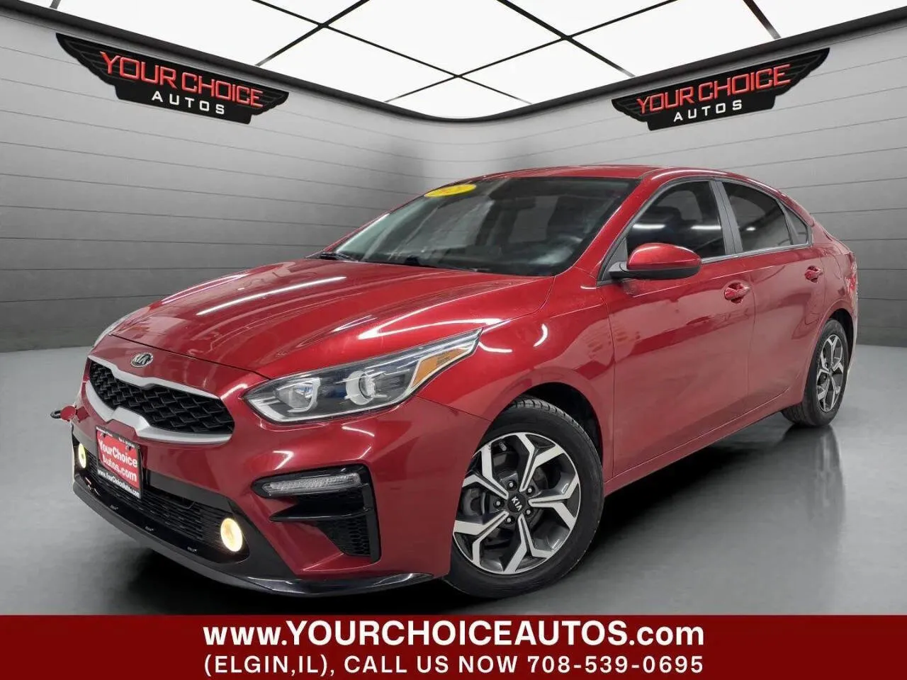 Red 2021 Kia Forte LXS for sale in Elgin, IL