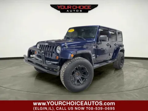 Blue 2013 Jeep Wrangler Unlimited Sahara for sale in Elgin, IL