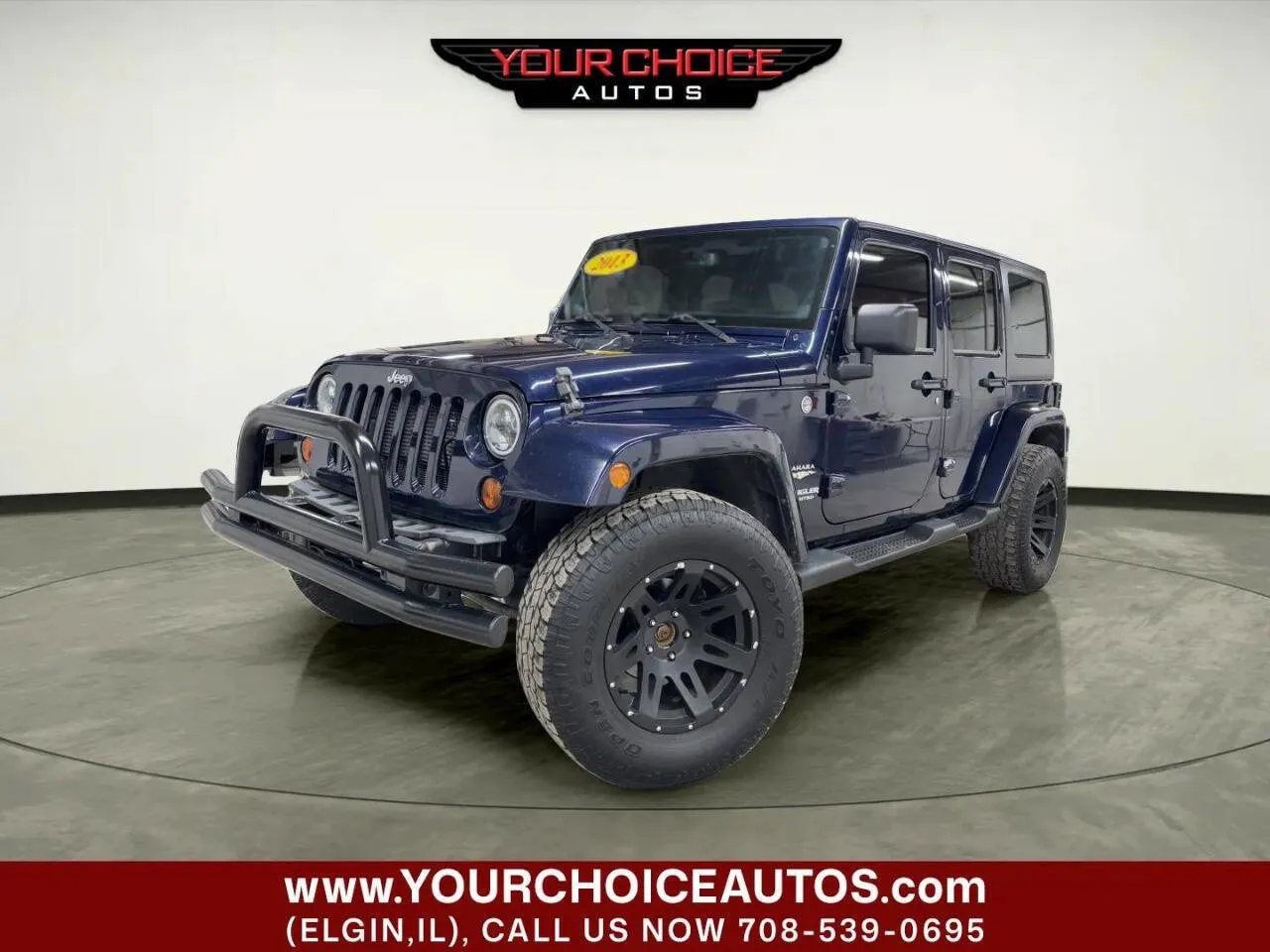 Blue 2013 Jeep Wrangler Unlimited Sahara for sale in Elgin, IL