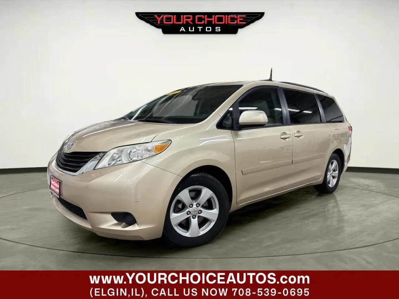 Beige 2012 Toyota Sienna LE 8 Passenger 4dr Mini Van V6 for sale in Elgin, IL