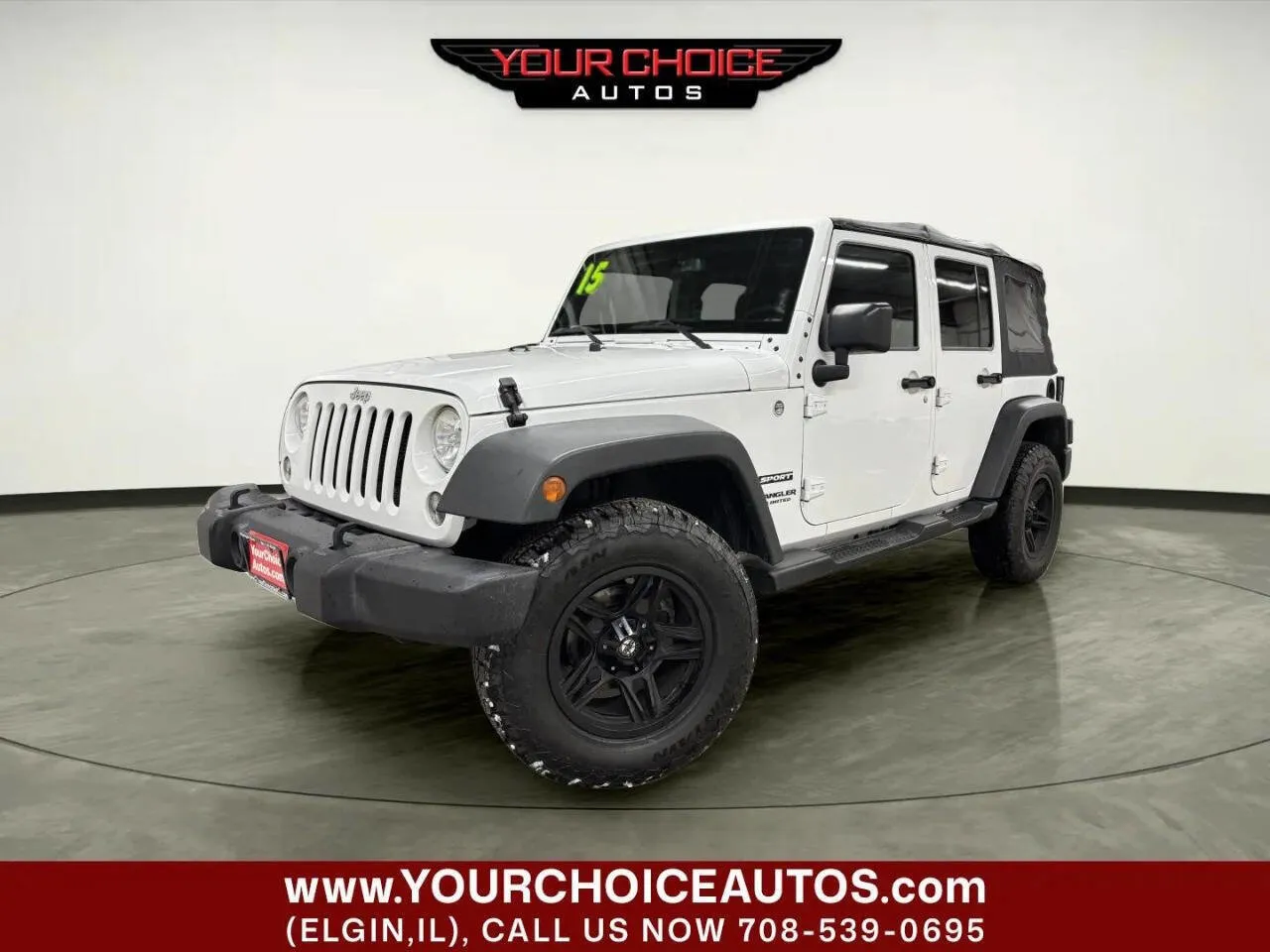 White 2015 Jeep Wrangler Unlimited Sport for sale in Elgin, IL