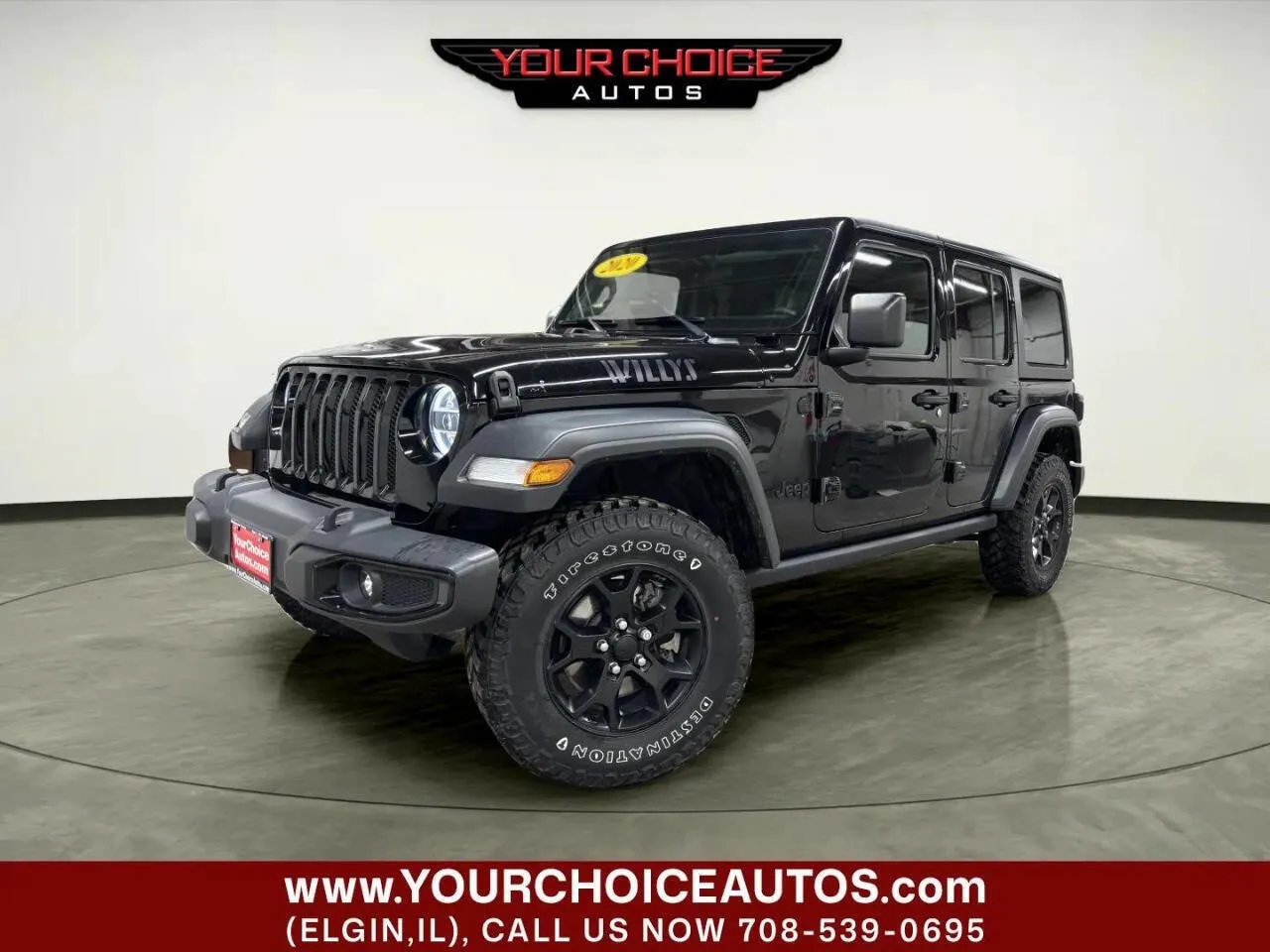 Black 2020 Jeep Wrangler Unlimited Willys for sale in Elgin, IL