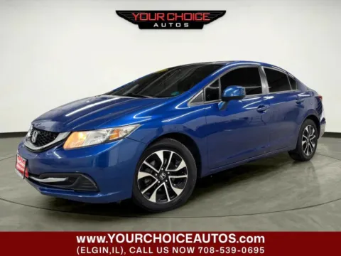 Blue 2013 Honda Civic Sdn EX for sale in Elgin, IL