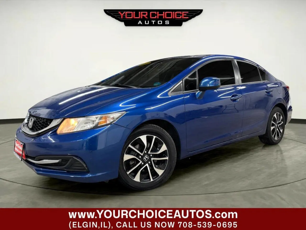 Blue 2013 Honda Civic Sdn EX for sale in Elgin, IL