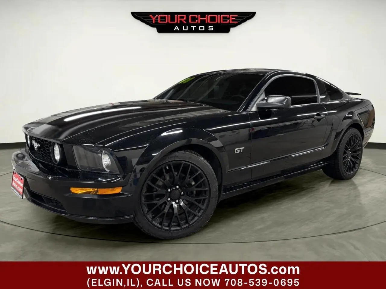 Black 2008 Ford Mustang GT Deluxe 2dr Fastback for sale in Elgin, IL