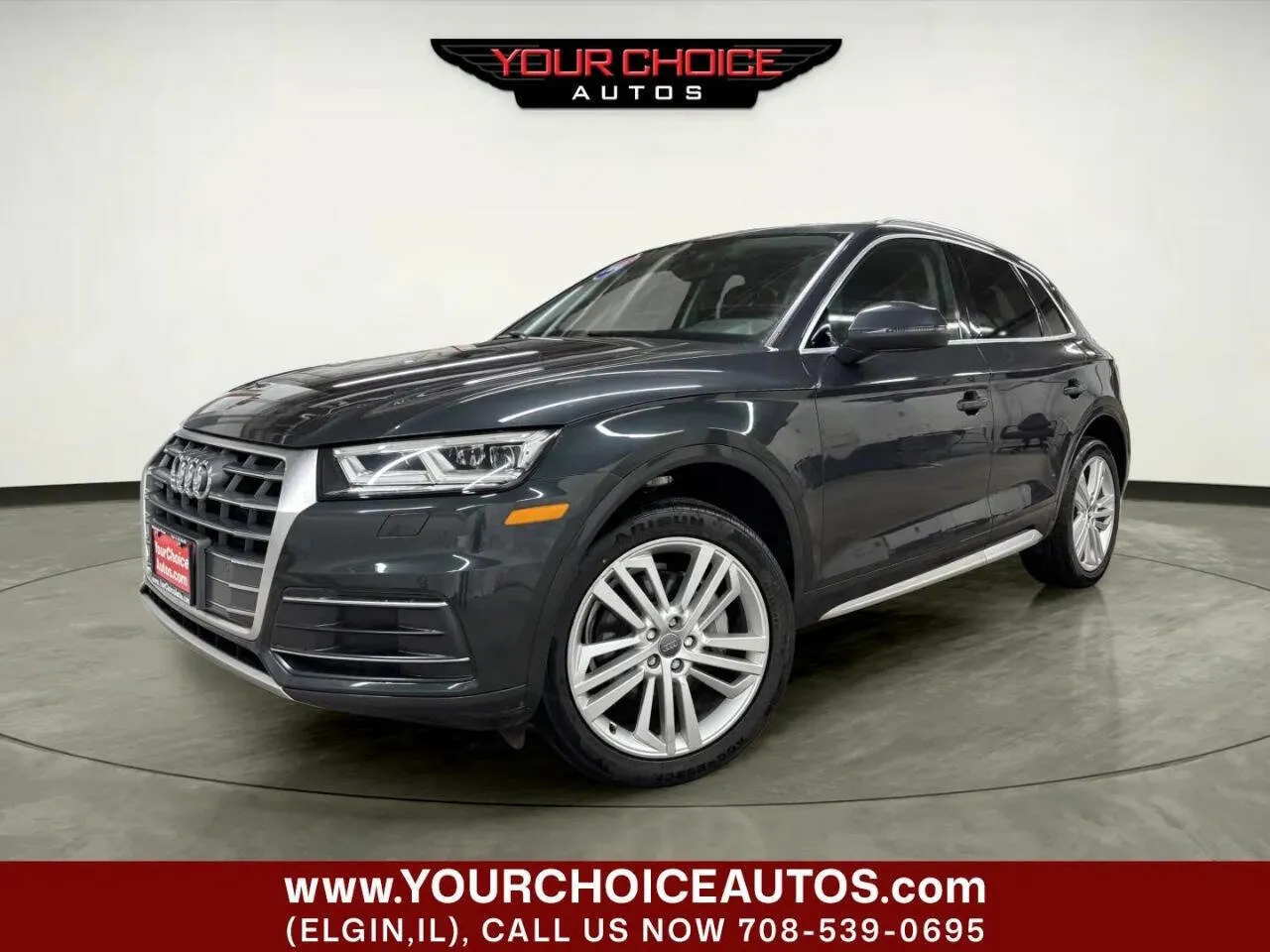 Gray 2018 Audi Q5 2.0T quattro Premium Plus AWD 4dr SUV for sale in Elgin, IL