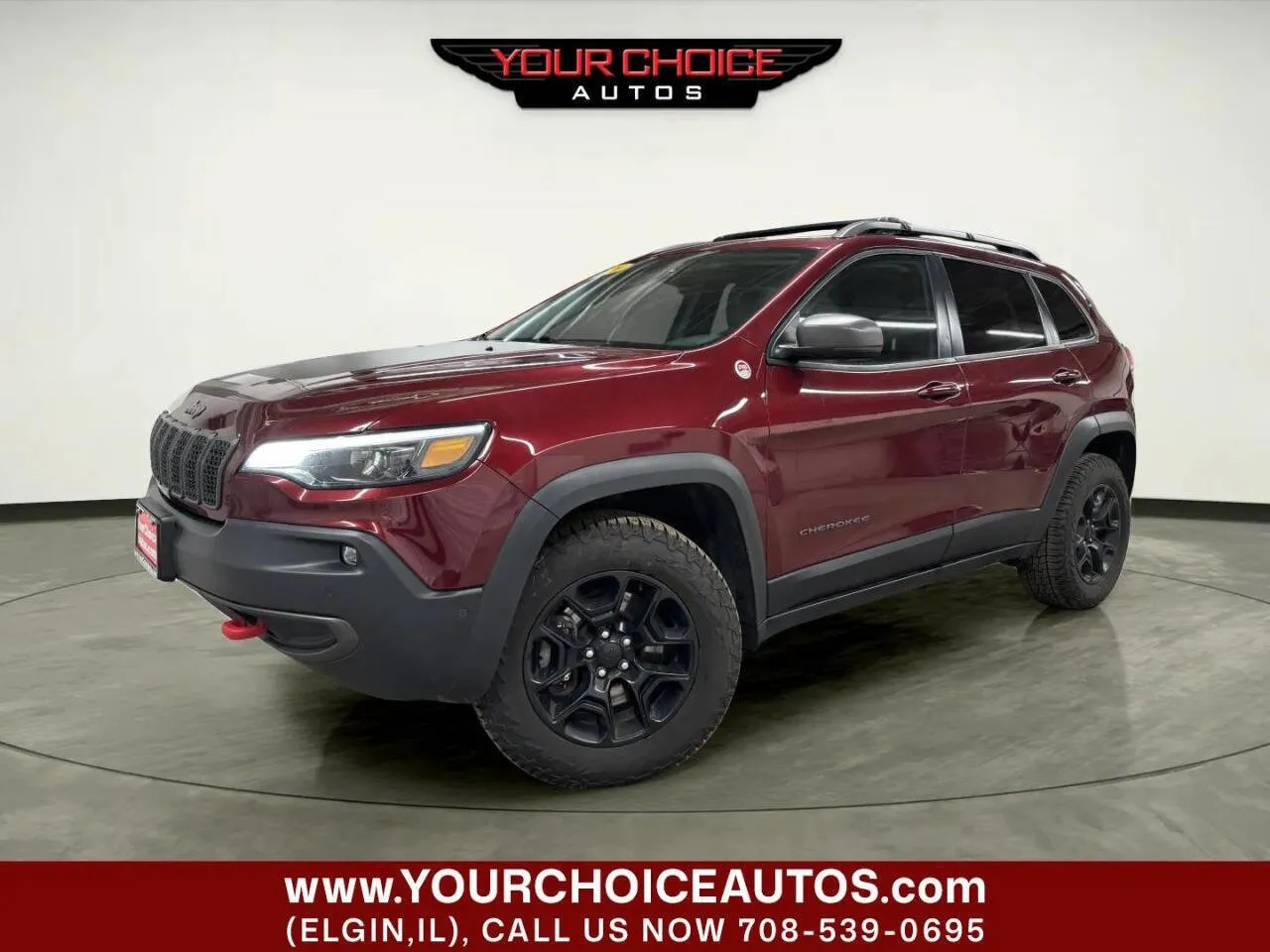 Red 2020 Jeep Cherokee Trailhawk for sale in Elgin, IL