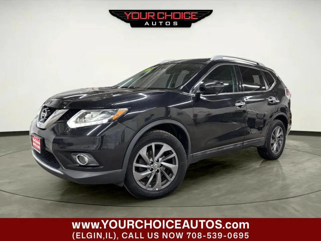 Black 2016 Nissan Rogue SL for sale in Elgin, IL