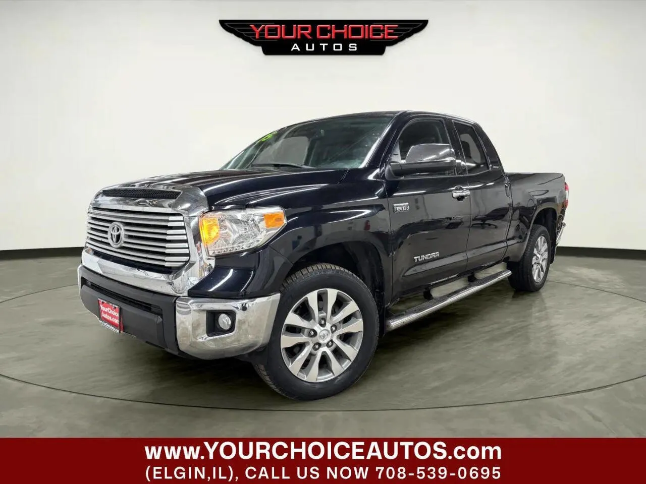 Black 2015 Toyota Tundra 4WD Truck LTD for sale in Elgin, IL