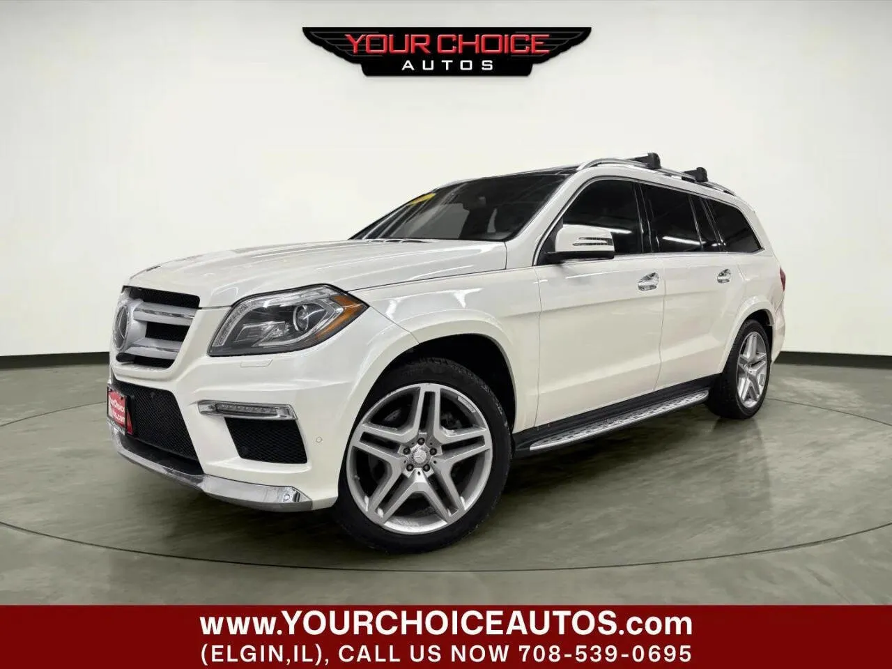 White 2014 Mercedes-Benz GL-Class GL 550 for sale in Elgin, IL
