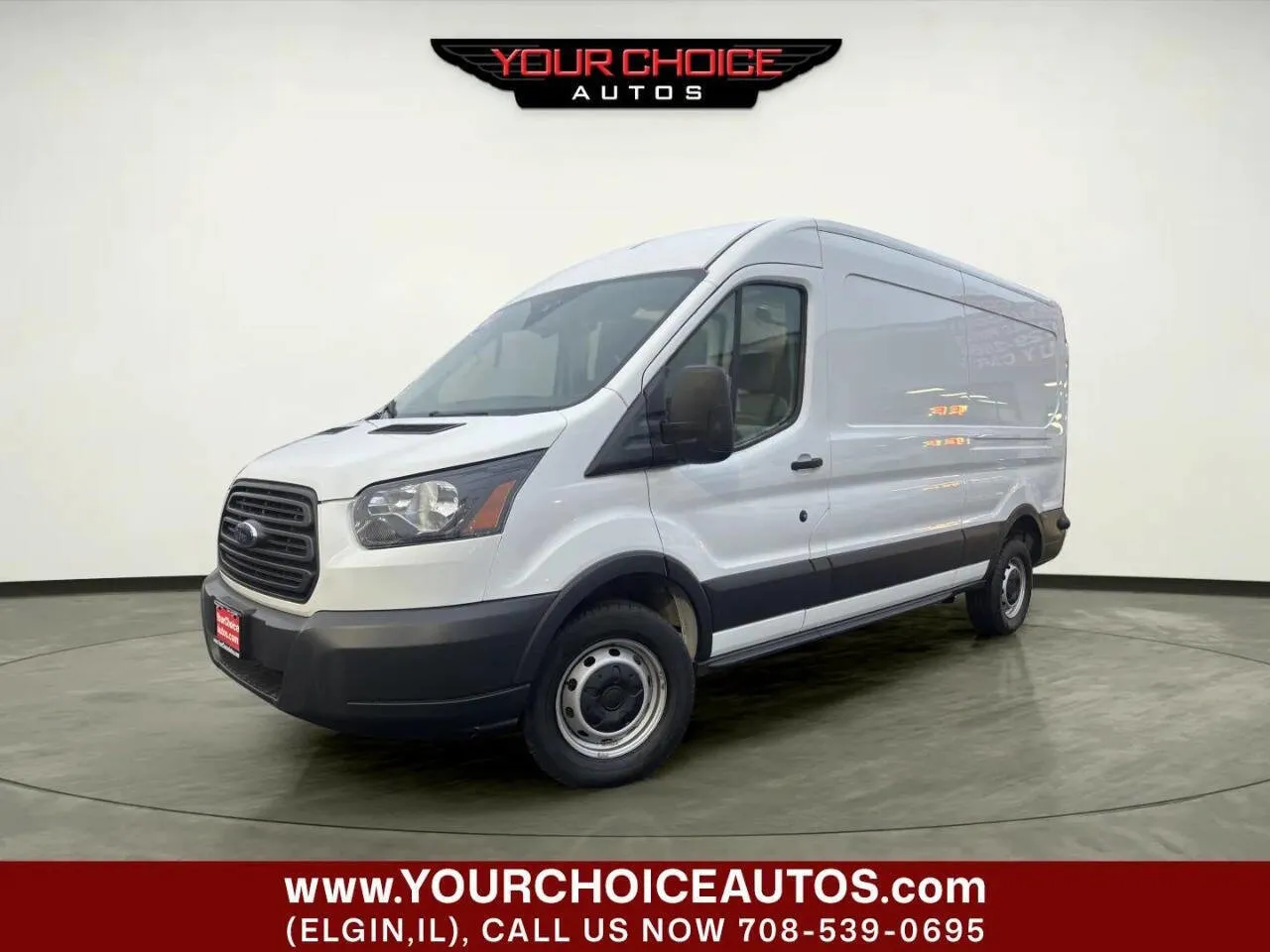 White 2018 Ford Transit Van 350 3dr LWB Medium Roof Cargo Van w/Sliding Passenger Side Door for sale in Elgin, IL