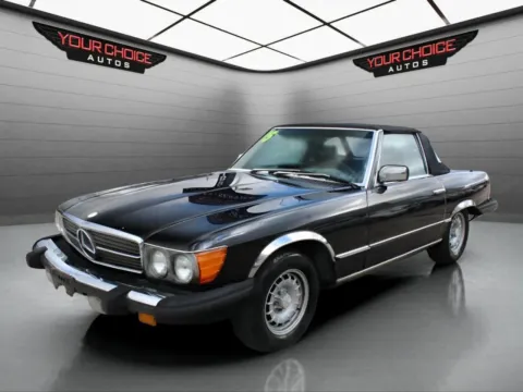 Black 1985 Mercedes-Benz 380-Class 380 SL 2dr Convertible for sale in Elgin, IL