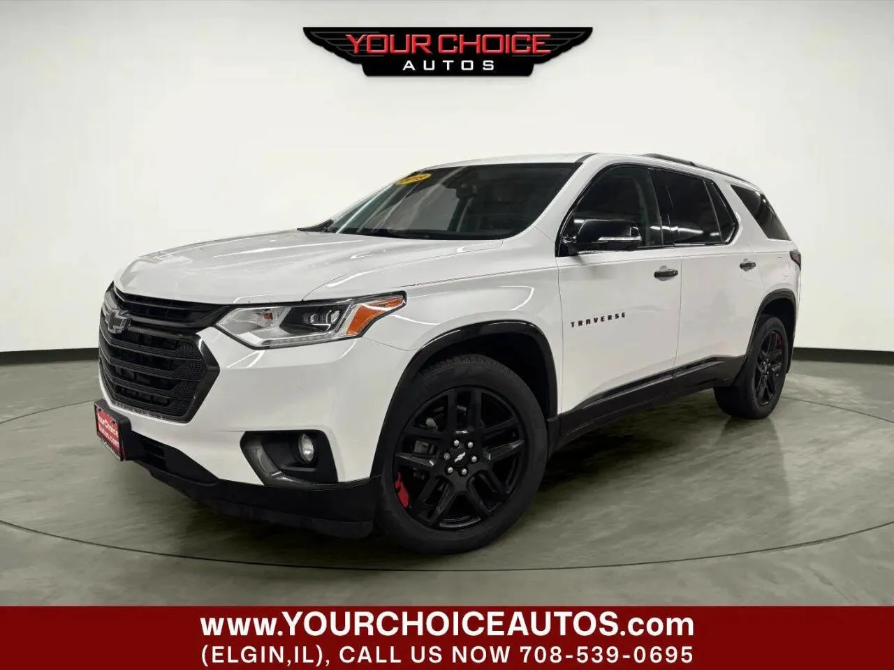White 2019 Chevrolet Traverse Premier for sale in Elgin, IL