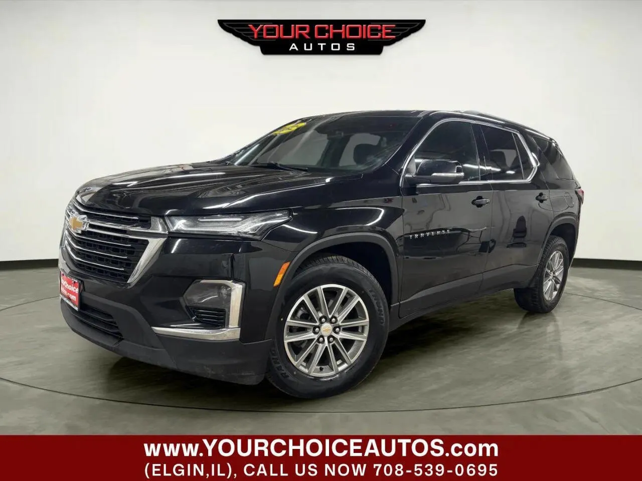 Black 2023 Chevrolet Traverse LT Cloth for sale in Elgin, IL
