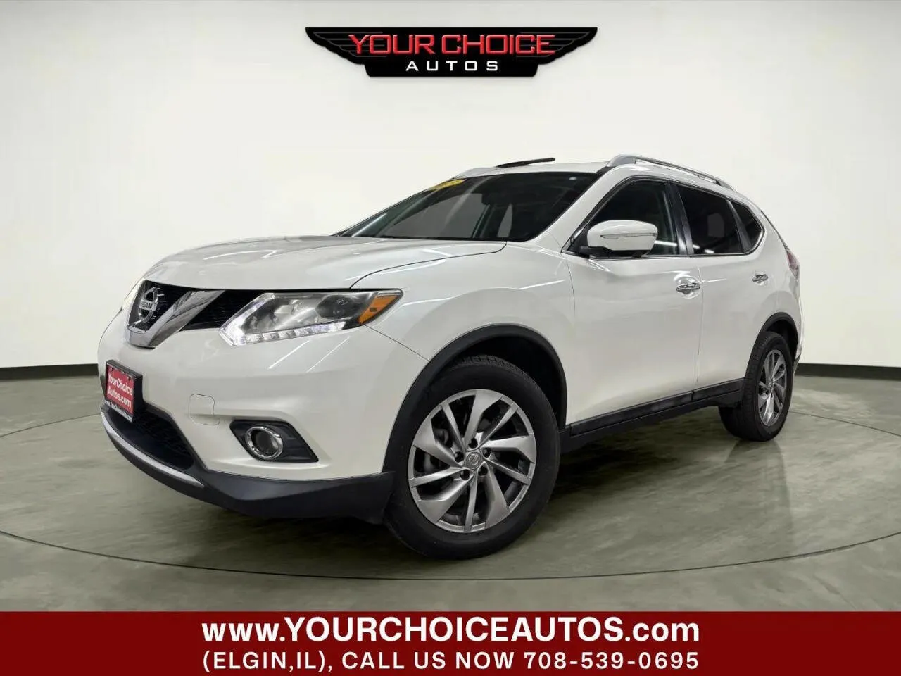 White 2015 Nissan Rogue SL for sale in Elgin, IL