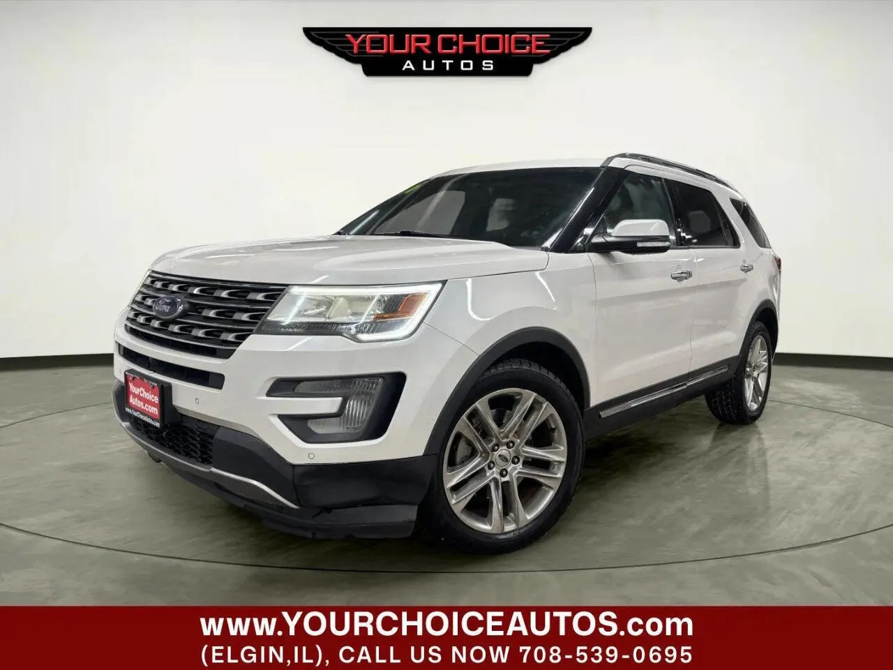White 2016 Ford Explorer Limited for sale in Elgin, IL