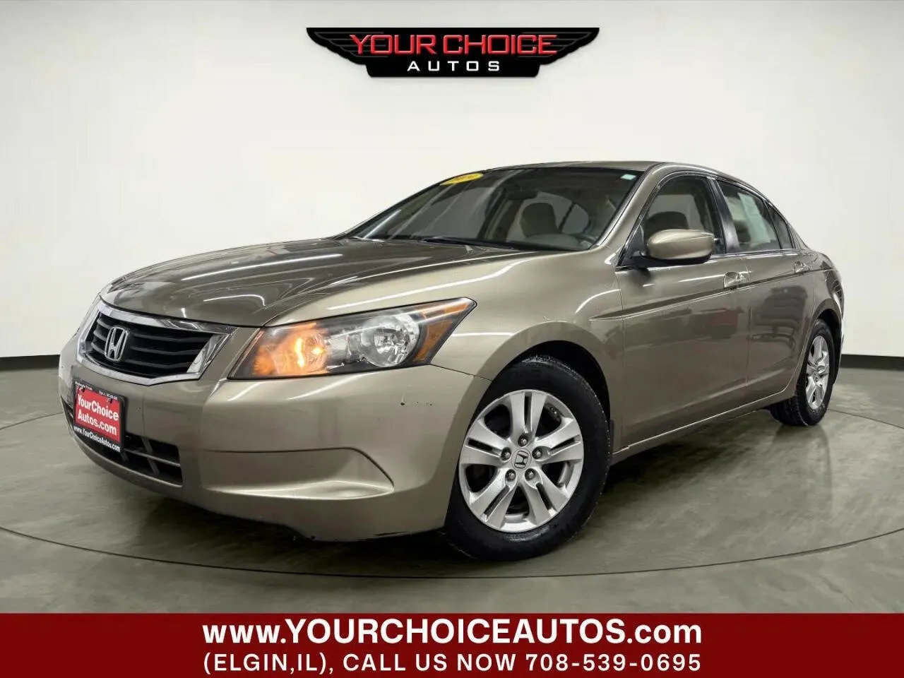 Gold 2009 Honda Accord Sdn LX-P for sale in Elgin, IL