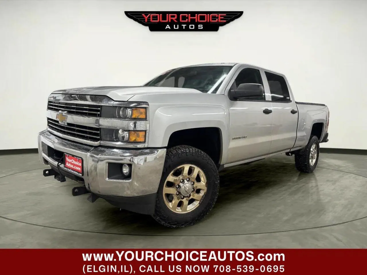 Silver 2015 Chevrolet Silverado 2500HD LT for sale in Elgin, IL