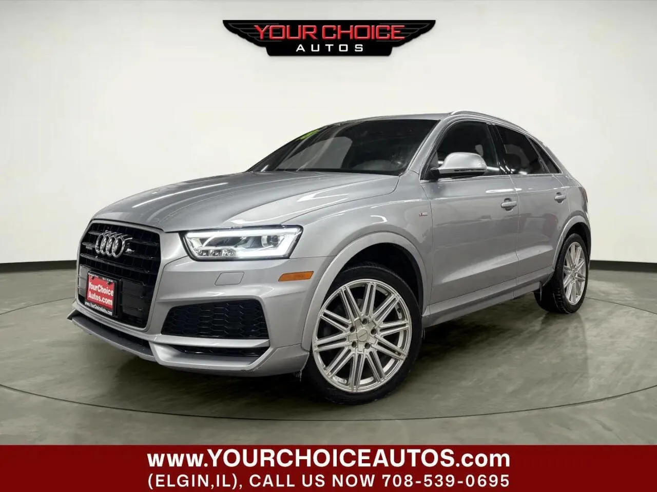 Silver 2018 Audi Q3 2.0T quattro Sport Premium Plus AWD 4dr SUV for sale in Elgin, IL