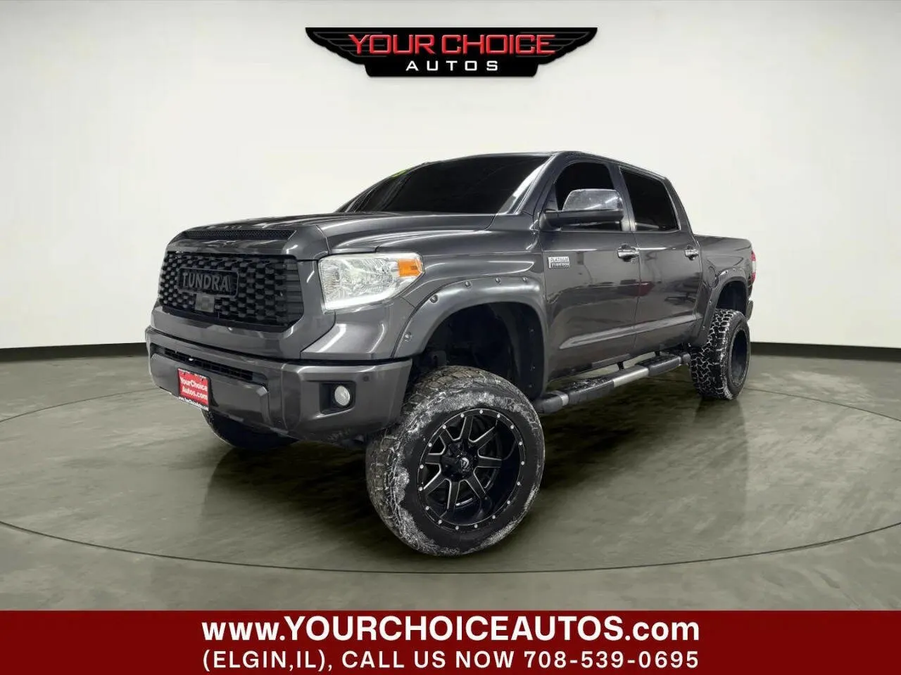 Silver 2015 Toyota Tundra 4WD Truck Platinum 4x4 4dr CrewMax Cab Pickup SB (5.7L V8) for sale in Elgin, IL