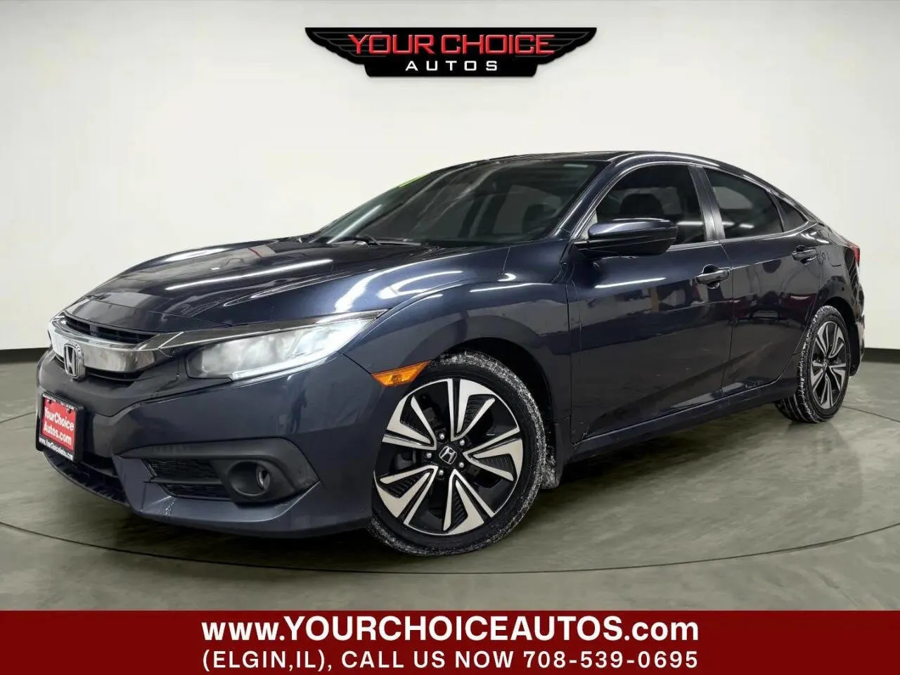 Blue 2017 Honda Civic Sedan EX-T for sale in Elgin, IL