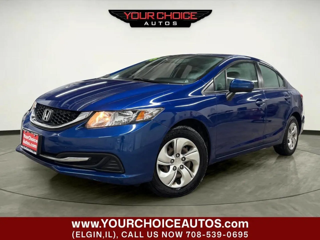 Blue 2015 Honda Civic Sedan LX for sale in Elgin, IL