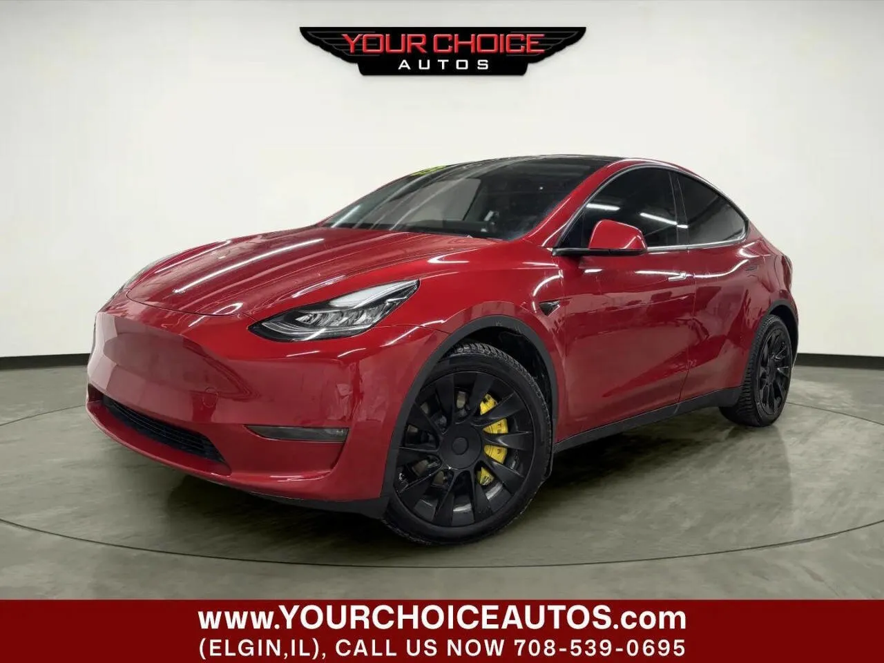 Red 2023 Tesla Model Y Long Range AWD 4dr Crossover for sale in Elgin, IL