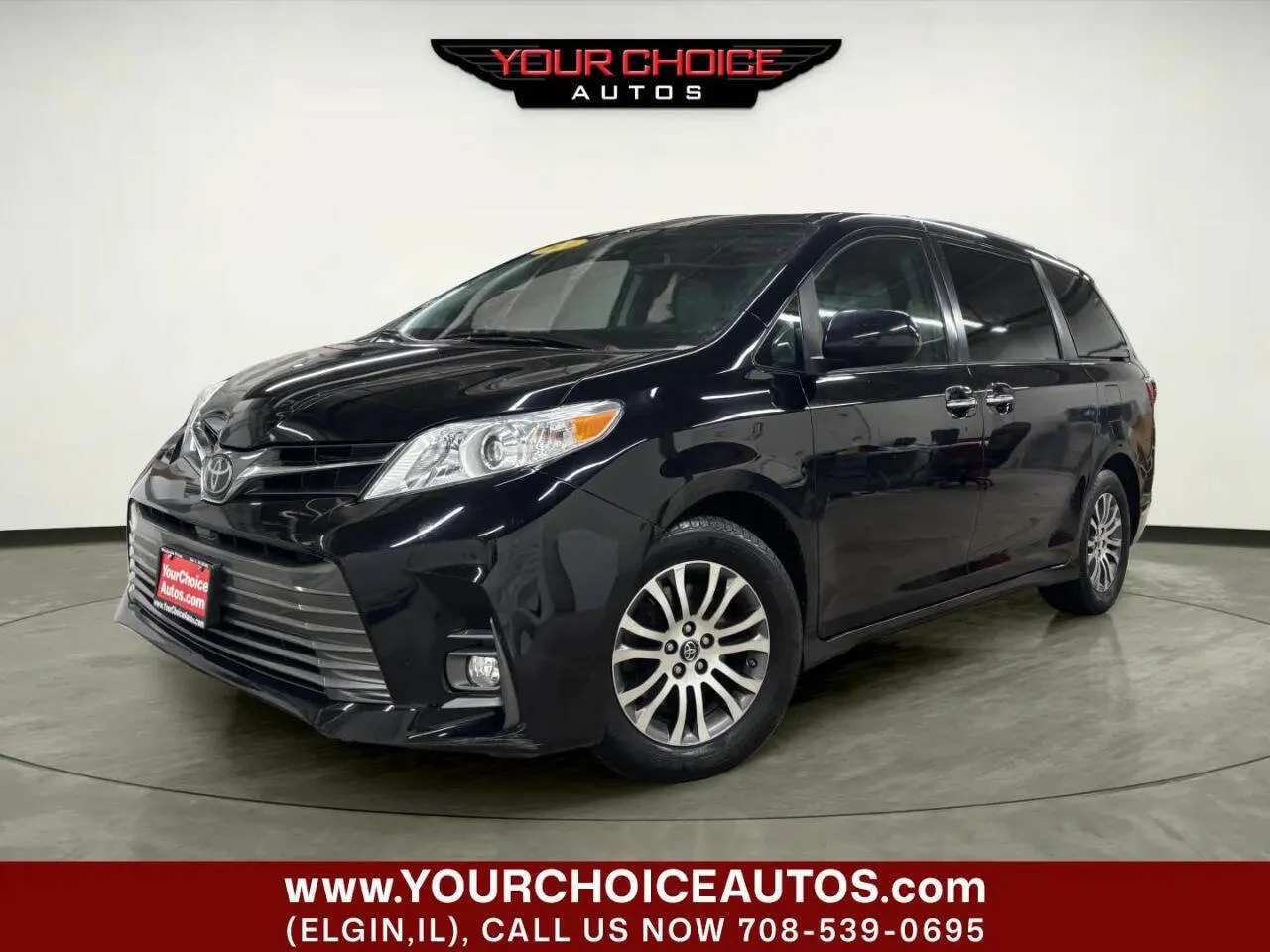 Black 2020 Toyota Sienna XLE Premium 8 Passenger 4dr Mini Van for sale in Elgin, IL