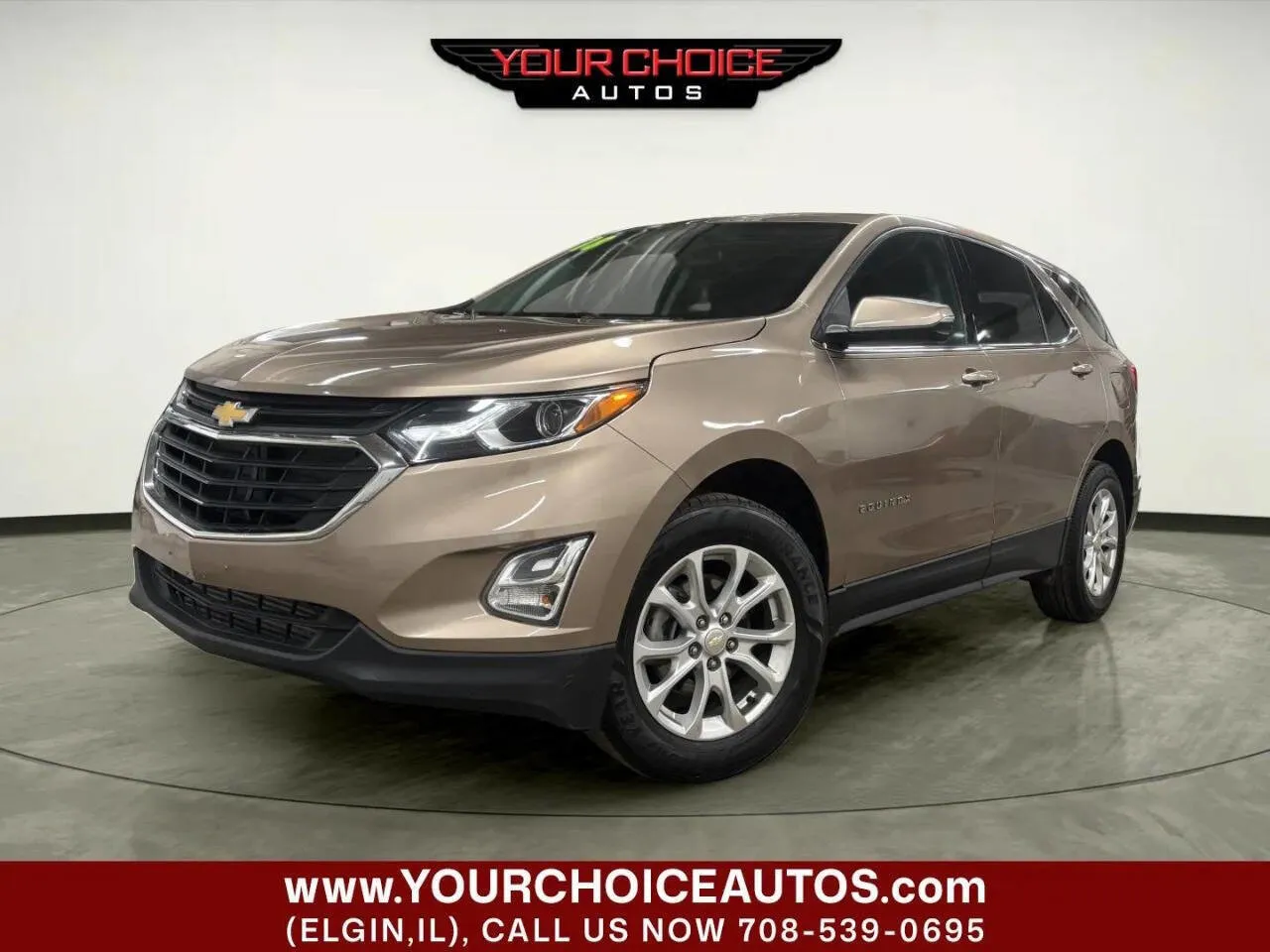 Beige 2018 Chevrolet Equinox LT for sale in Elgin, IL