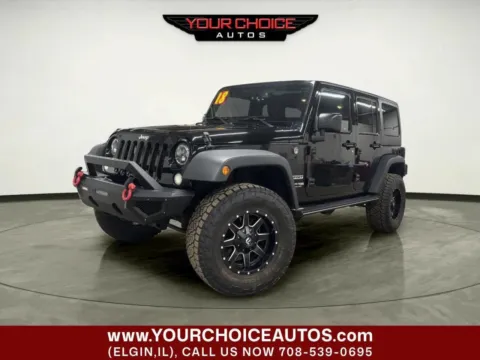 Black 2018 Jeep Wrangler JK Unlimited Sport S for sale in Elgin, IL