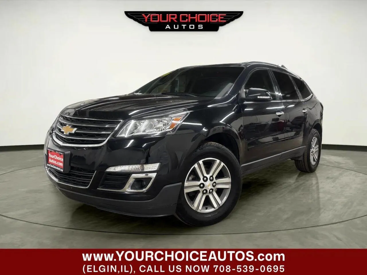 Black 2016 Chevrolet Traverse LT for sale in Elgin, IL