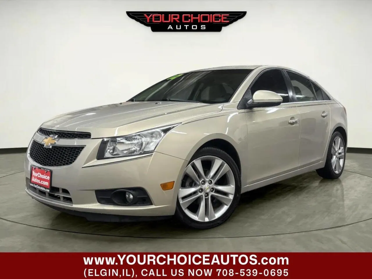 Gold 2012 Chevrolet Cruze LTZ for sale in Elgin, IL