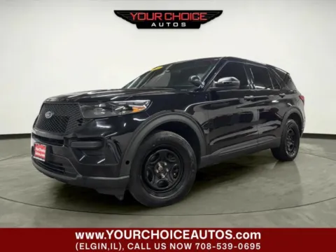 Black 2021 Ford Police Interceptor Utility AWD 4dr SUV for sale in Elgin, IL