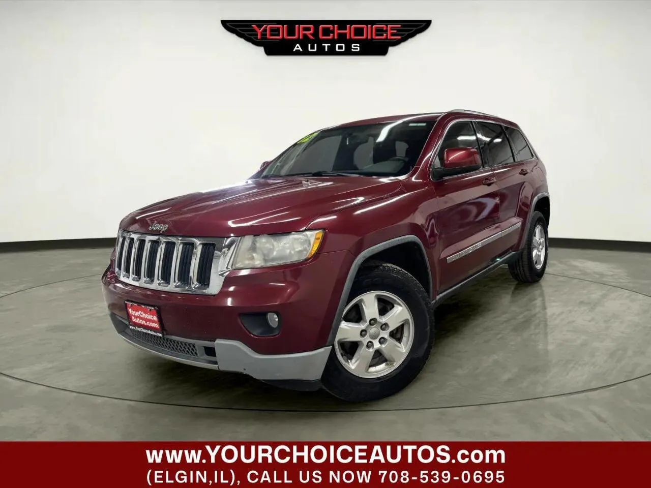 Red 2012 Jeep Grand Cherokee Laredo for sale in Elgin, IL
