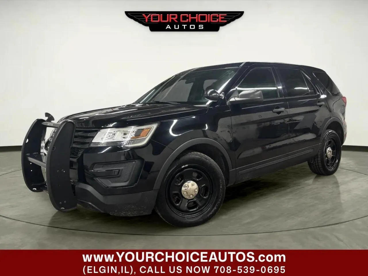Black 2018 Ford Police Interceptor Utility AWD 4dr SUV for sale in Elgin, IL