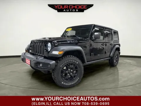 Black 2020 Jeep Wrangler Unlimited Willys for sale in Elgin, IL