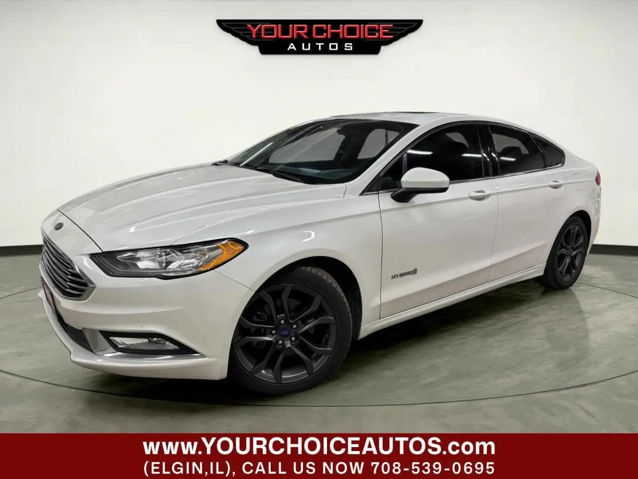 White 2018 Ford Fusion Hybrid SE for sale in Elgin, IL