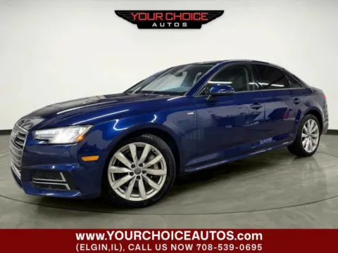 Blue 2018 Audi A4 2.0T quattro Premium AWD 4dr Sedan 7A for sale in Elgin, IL