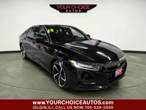 Black 2018 Honda Accord Sedan Sport 1.5T for sale in Elgin, IL