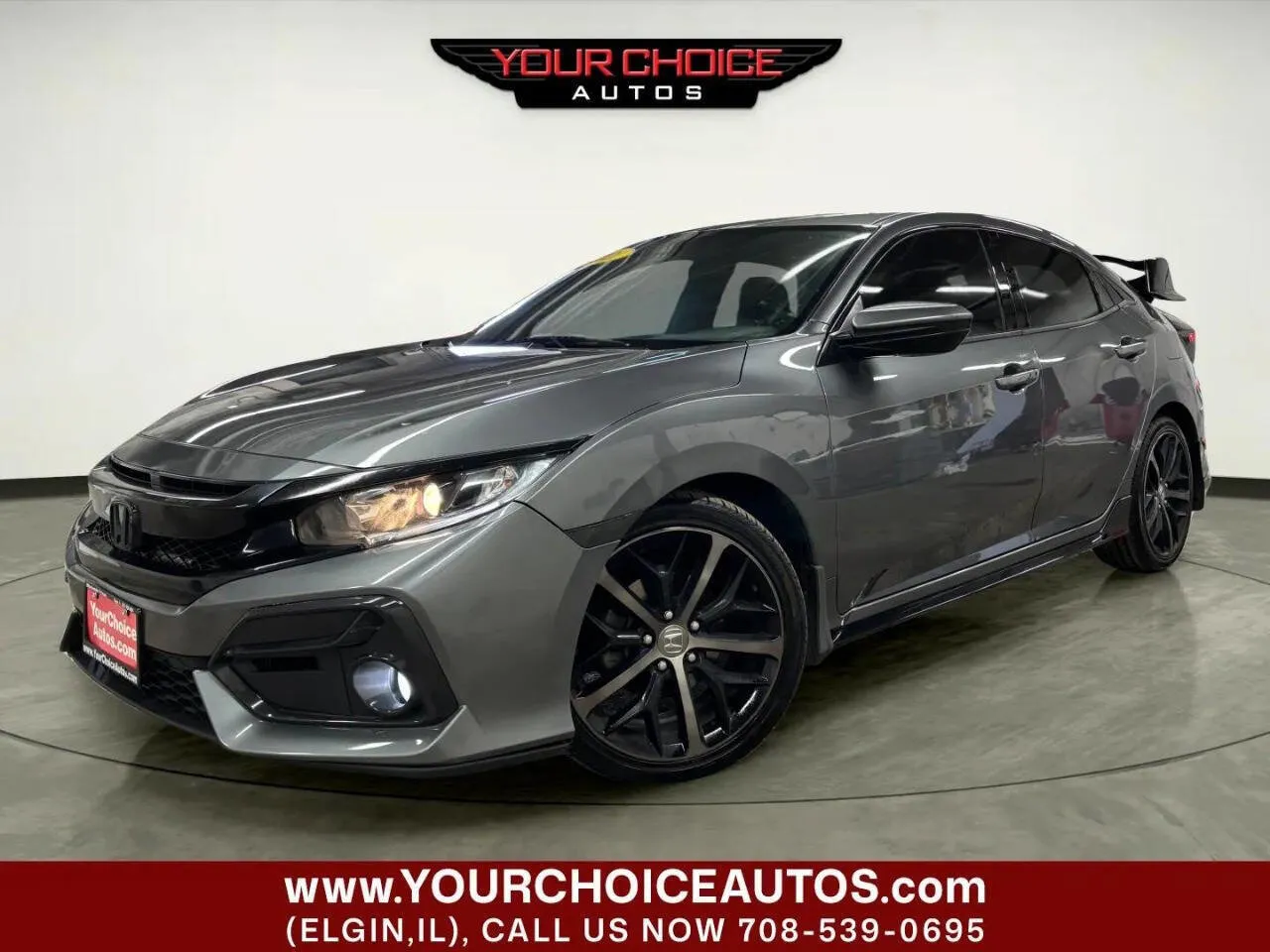 Gray 2021 Honda Civic Hatchback Sport for sale in Elgin, IL