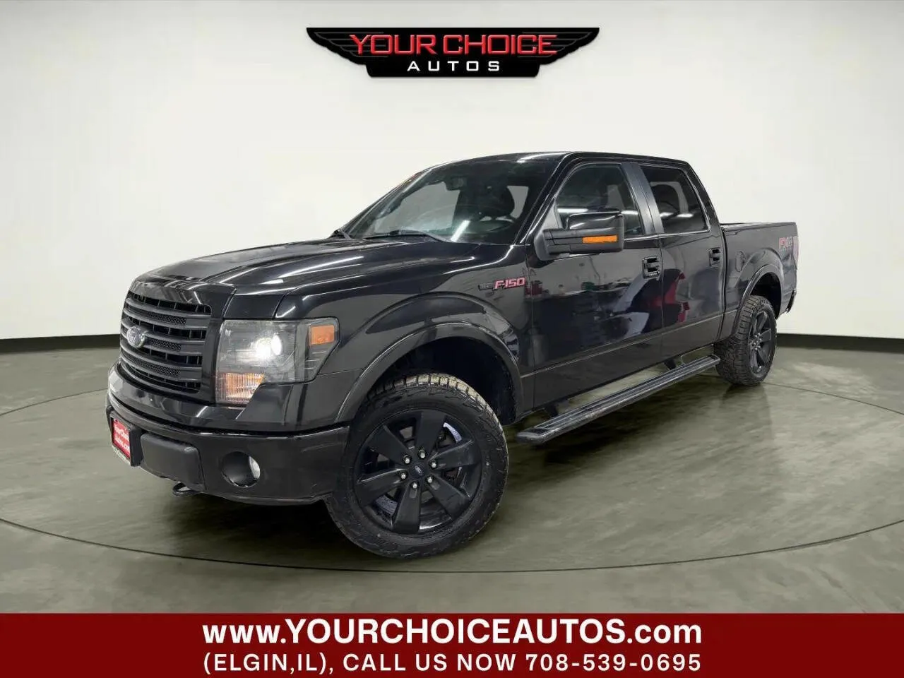 Black 2014 Ford F-150 FX4 4x4 4dr SuperCrew Styleside 5.5 ft. SB for sale in Elgin, IL