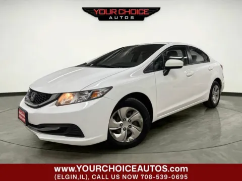 White 2015 Honda Civic Sedan LX for sale in Elgin, IL